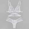 Image of Ultra Lace Push Up Bra and panty Set Three Point Open Crotchl Panties Underwear Set Woman Sexy Shop Lingerie