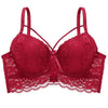 Image of Ultra Thin Lace Fly Bra Female Brassiere Lingerie Plus Size C D Cup Push Up Seamless Comfortable Full Coverage Unlined Bra 2019