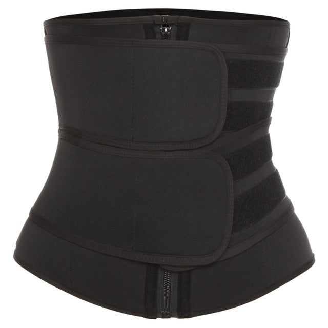 VASLANDA 13 Steel Boned Waist Trainer Corset Sauna Sweat Faja Sport Girdles Slimming Shaper Lumbar Trimmer Belt Straps Modeling