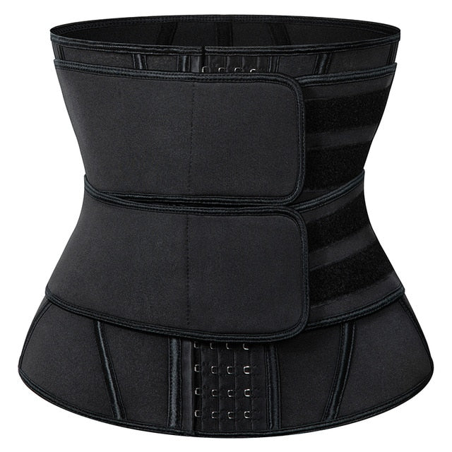 VASLANDA 13 Steel Boned Waist Trainer Corset Sauna Sweat Faja Sport Girdles Slimming Shaper Lumbar Trimmer Belt Straps Modeling