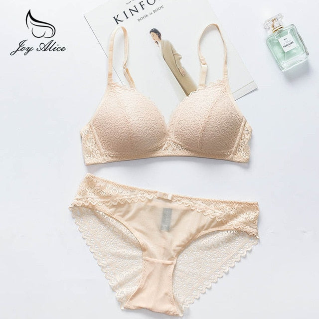 VS brand 2019 NEW Sexy Intimates Bra Set wire free Underwear Lace Lingerie Push Up bralette Comfortable Bra and panty Sets