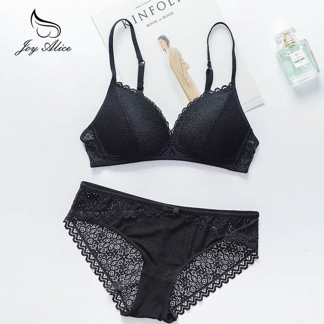 VS brand 2019 NEW Sexy Intimates Bra Set wire free Underwear Lace Lingerie Push Up bralette Comfortable Bra and panty Sets