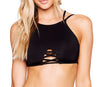 Image of Vikionfly 10Color Bikini Top High Neck Swimwear Tops Women 2019 Cut Out Padded Swimsuit Swimming Bra Back Cross Bathing Suit