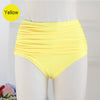 Image of Vikionfly 3XL High Waisted Bikini Bottoms Plus Size Swim Shorts Women Swimsuit Bathing Suit Swimwear Panties Black Yellow 3XL