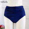 Image of Vikionfly 3XL High Waisted Bikini Bottoms Plus Size Swim Shorts Women Swimsuit Bathing Suit Swimwear Panties Black Yellow 3XL