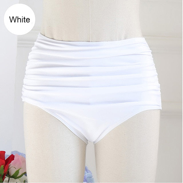 Vikionfly 3XL High Waisted Bikini Bottoms Plus Size Swim Shorts Women Swimsuit Bathing Suit Swimwear Panties Black Yellow 3XL