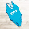 Image of WIFEY Sexy Swimsuit Women Swimwear One Piece Bodysuit Push Up Monokini Halter Cross Bathing Suit Swim Suit Wear Female Beachwear