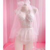Image of Wedding Dress Bridal Transparent Romantic Nightgown Exotic Apparel Sexy Costume Selebritee Sexy Lingerie Hot BabyDoll AD0507