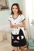 Image of Wholesale 20 Style Free Shipping Summer Women Cartoon Sleepwear Leisure Short Sleeve Nightgowns Printing clothes Nightdress S6