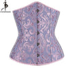 Image of Wholesale Dropshipping Corset Underbust Waisttrainer Gothic Boned Chest Binder Gorset Sexy Femme Floral Plus Size Korsett Women
