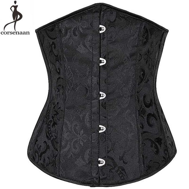 Wholesale Dropshipping Corset Underbust Waisttrainer Gothic Boned Chest Binder Gorset Sexy Femme Floral Plus Size Korsett Women