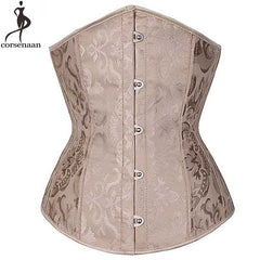 Wholesale Dropshipping Corset Underbust Waisttrainer Gothic Boned Chest Binder Gorset Sexy Femme Floral Plus Size Korsett Women