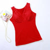 Image of Winter Autumn Warm Thermal Underwear Tops Female Deep V Neck Thicken Warm Tank Tops Women's Camisoles & Tanks