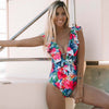 Image of Women 2020 Flounce Off Shoulder Swimsuit Ruffle One Piece Swimsuit Women Sexy Bodysuit Monokini Swimwear Bathing Suit