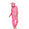 Image of Women Animal Pajamas Flannel Sleep Lounge Adults Sleepwear Cute Unicorn Lemur Tiger Stitch Cartoon Onesies Pyjama Sets