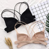 Image of Women Back Beautify Ladies Front Closure Wire Free Fashion Bra Sexy Padded Lingerie Bralette Gather Push Up