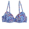 Image of Women Bikini Top Ruched Print Sexy Swimsuit Tops Underwire Micro Bikini Adjustable Straps Women Push Up Girls Swimwear T602