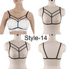 Image of Women Black Body Harness Fetish Wear Cage Bra Open Chest Harness Harajuku Gothic Style Crop Top Bondage Lingerie Garter Belt