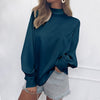Image of Women Blouses 2019 Fashion Long Puff Sleeve Blouse Shirt Solid Elegant White Office Lady Shirt Casual Tops Blusas Chemise Femme