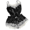 Image of Women Clothes Healthy Fashion Simple Home Wear Sets Sexy Lace Sleepwear Lingerie Babydoll Nightwear Satin Cami Top femme 2019