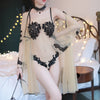 Image of Women Exotic Sexy Apparel Lingerie Set Lace Up Transparent Bridal Lingerie New Ladies lingerie sexy hot erotic robe AD521