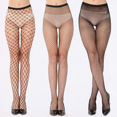 Women Fishnet Stockings Hollow Sexy Pantyhose Design Thin Slim Fishnet Women Tights Stocking Elastic Panty