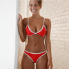 Image of Women Hit Color Split Brazilian Swimwear Female Beach Wear Bikini Bathing Suit Swimsuit Maillot De Bain Biquini Tankini Plavky