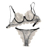 Image of Women Lingerie Corset Lace Underwire Racy Muslin Sleepwear Underwear Tops and Briefs Fashion Sous Vetement Femme Sexy Ensemble