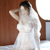 Image of Women Lingerie Sexy Hot Erotic Sheer Gauze Temptation Bride Honeymoon Nightgown Embroidery Ultra Short Sleepwear Sexy Lingerie