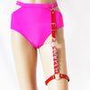 Image of Women Nice Sexy Punk Goth Heart PU Leather Elastic Garter Belt Leg Thigh Ring Clothing Accessory Spring Summer Leg Harness