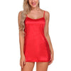 Image of Women Night Dress Nightgown Sexy Solid Color Satin Silk Lingerie Lace Nightwear Sleepwear Sexy Dress S-3XL Nuisette #2O21