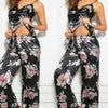 Image of Women Pajamas Faux Silk Sleepwear Satin Pajamas Set Vintage Flower Print Sleeveless Long Pants 2 Piece Autumn Winter Homewear