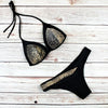 Image of Women Push Up Micro Bikini Summer Swimming Wear Swimsuit Female Bandage Bathers Brazilian Bikini Set Halter Swimwear