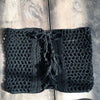 Image of Women Sexy  Bikini Panties High Waist Swimwear Bottom Black White Cotton Crochet Hollow Out Bandage Female Swimsuit Briefs