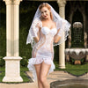 Image of Women Sexy Lace Babydoll Lingerie Sexy Hot Erotic Wedding Lingerie White Lace Wedding Dress Cosplay Costume Sexy Porno Underwear