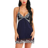Image of Women Sexy Lace Night Dress Lingerie Deep V Nightgowns Casual Home Dress Nightdress Fashion Sleepwear Summer Homewear #D