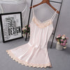 Image of Women Sexy Lace Night Dress Lingerie Deep V Nightgowns Casual Home Dress Nightdress Fashion Sleepwear Summer Homewear #D