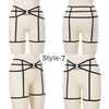 Image of Women Sexy Leg Harness Garter Belt Elastic Cage Hollow Leg Gothic Suspender Strap Underwear Leg Strap Garte