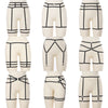 Image of Women Sexy Leg Harness Garter Belt Elastic Cage Hollow Leg Gothic Suspender Strap Underwear Leg Strap Garte