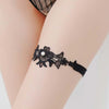 Image of Women Sexy Lingerie Lace Floral Garter Belt Bowknot Leg Loop Wedding Garters Bridal Cosplay Fashion Stocking Ring White