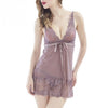 Image of Women Sexy Nightwear Plus Size M-XXL Lace Nightgown Sleepwear Dress G-String Sexy Lingerie Robe (FITS SMALLER THAN USUAL)