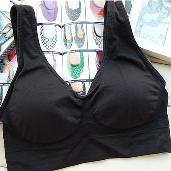 Women Shear Seamless Vest Bra Tops Underwear Casual 3 colors