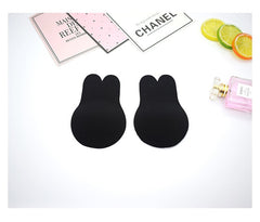 Women Silicone Self-Adhesive Sticky Bra Strapless Push Up Seamless Invisible Bra Sexy Rabbit Ears Underwear For Wedding Dropship