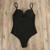 Image of Women Swimsuit 2019 One Piece Swimwear Solid Monokini Push Up Padded Swimming Costume Female Bathing Suit Underwire Beachwear