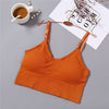 Image of Women Tank Crop Top Bra Underwear Seamless Tube Top Back Hollow Lingerie Wire Free Intimates With Removable Padded 2019