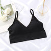 Image of Women Tank Crop Top Bra Underwear Seamless Tube Top Back Hollow Lingerie Wire Free Intimates With Removable Padded 2019