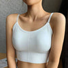 Image of Women Tank Crop Top Bra Underwear Seamless Tube Top Back Hollow Lingerie Wire Free Intimates With Removable Padded 2019