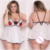 Image of Women's Rose Print Sexy Nightdress Bridal Lingerie Floral Lace Off Shoulder See Through Bodysuit Plus Size