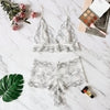 Image of Women's Sexy Lingerie Bra & Brief Set Lace See-through Active Bra Babydoll High Waist Briefs G-string Sleepwear Nightwear Sets