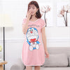 Image of Womens Nightgown Sleep Dress Women Cartoon Round Neck Girls Cute SpongeBob Short  Sleepwear Free Shipping